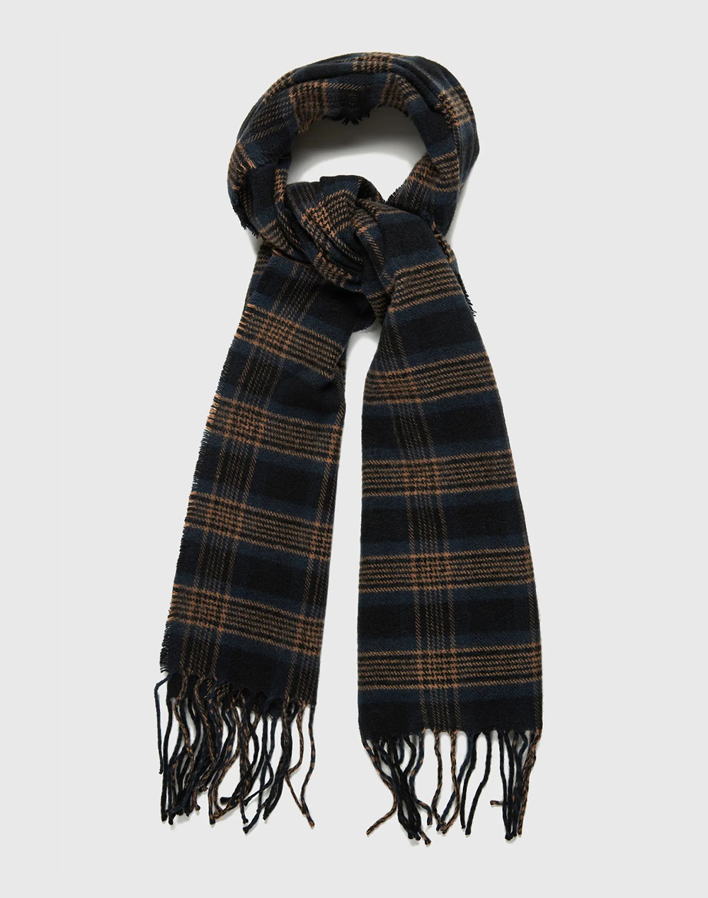 FUNKY BUDDHA Ανδρικό Κασκόλ FBM012-041-10-NAVY DarkBlue