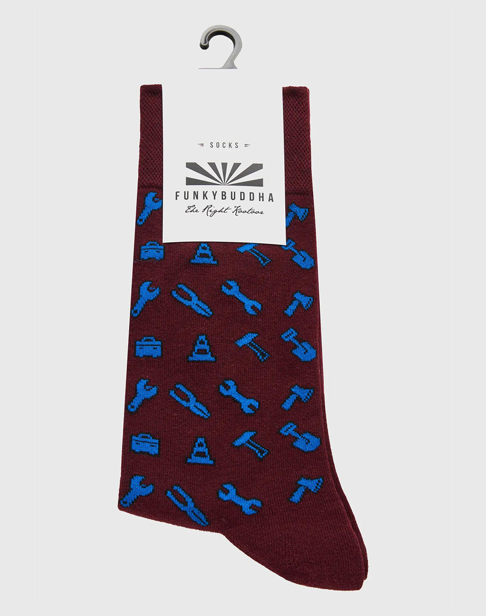 FUNKY BUDDHA Ανδρικές Κάλτσες FBM012-068-10-MERLOT RedWine φωτογραφία