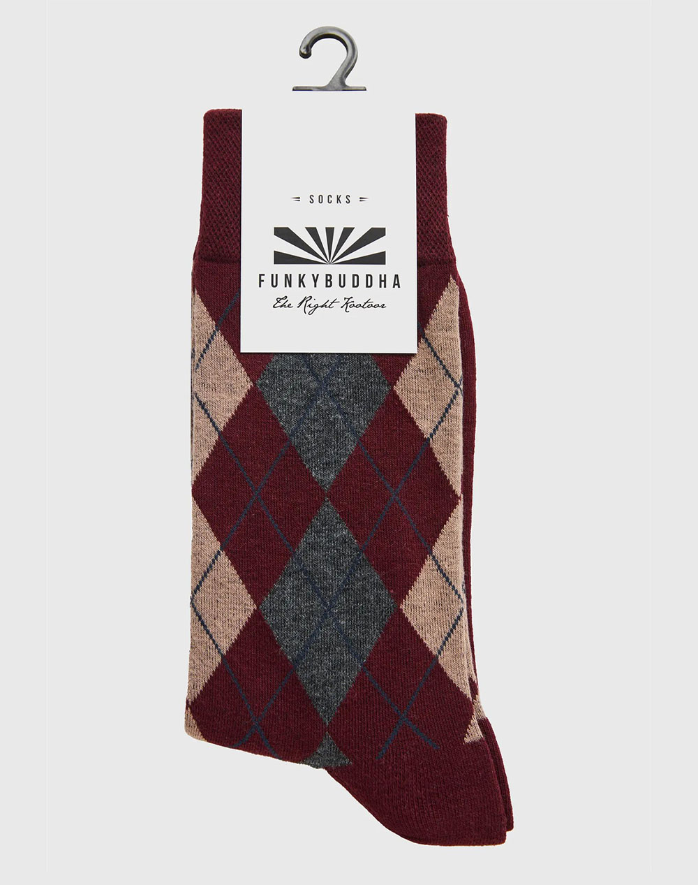 FUNKY BUDDHA Ανδρικές Κάλτσες FBM012-074-10-WINE RED RedWine φωτογραφία