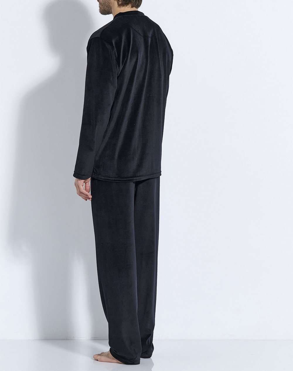 RAFAEL ΠΥΖΑΜΑ ΒΕΛΟΥΔΟ ΤΥΠΩΜΑ Α5602-Μαύρο Black φωτογραφία