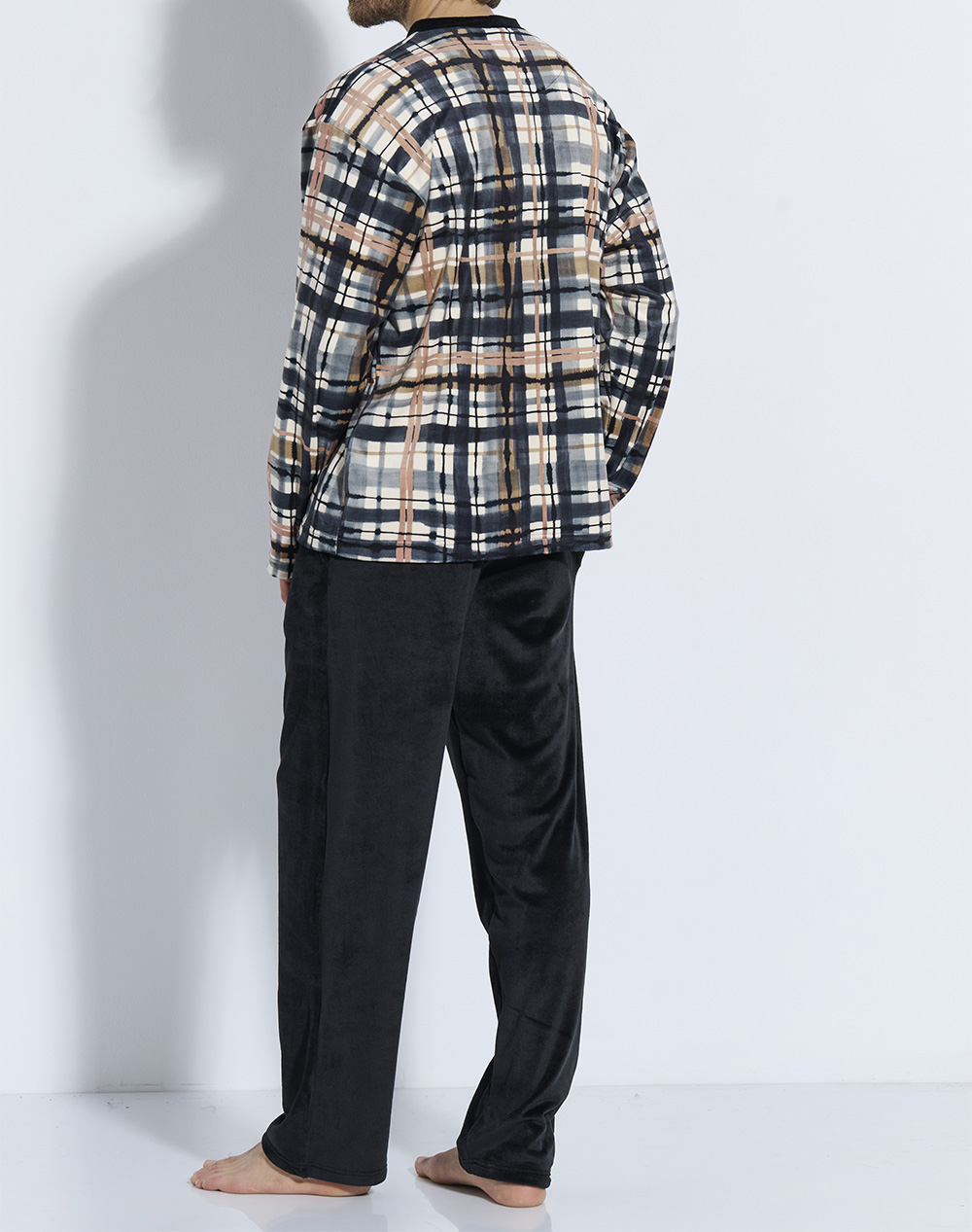 RAFAEL ΠΥΖΑΜΑ ΒΕΛΟΥΔΟ ΚΑΡΩ Α5603-ΣΟΚΟΛΑ Multi φωτογραφία