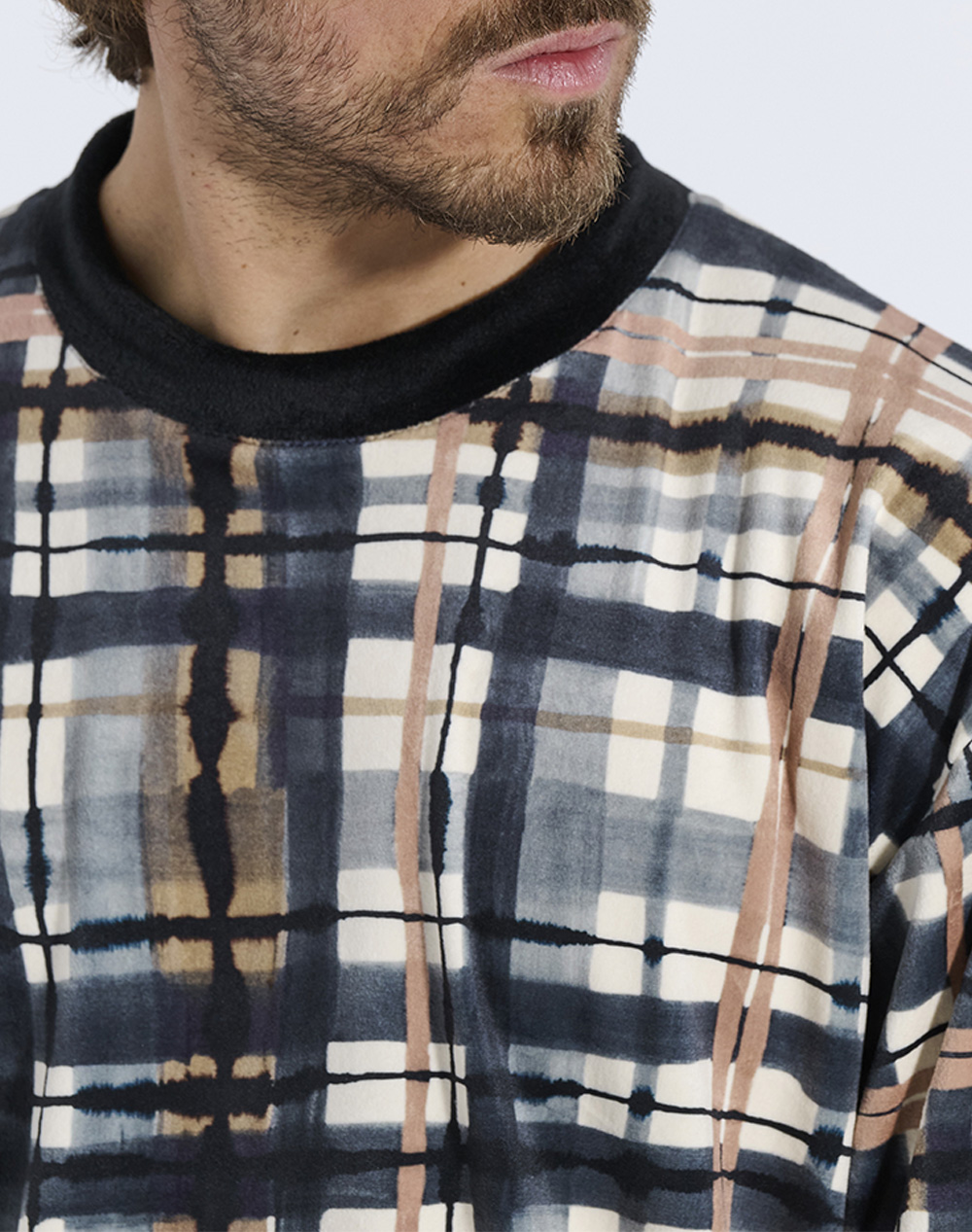 RAFAEL ΠΥΖΑΜΑ ΒΕΛΟΥΔΟ ΚΑΡΩ Α5603-ΣΟΚΟΛΑ Multi φωτογραφία