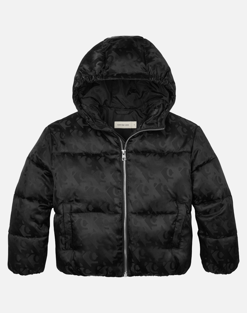 CALVIN KLEIN CALVIN KLEIN JEANS CK LOGO AOP PUFFER JACKET IG0IG03020-8Y-16Y-BEH Black