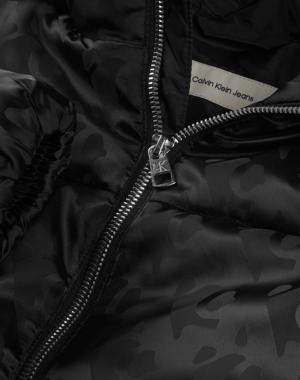 CALVIN KLEIN JEANS CK LOGO AOP PUFFER JACKET IG0IG03020-8Y-16Y-BEH Black φωτογραφία