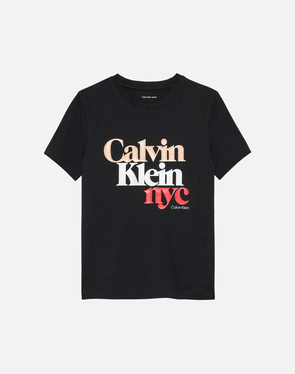 CALVIN KLEIN PEARL SIGNATURE NYC REGULAR TEE IG0IG02991-8Y-16Y-BEH Black