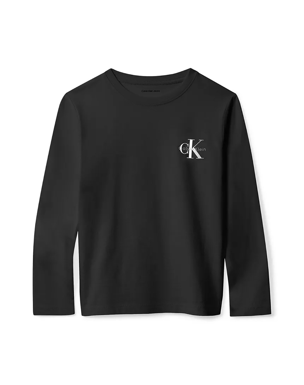 CALVIN KLEIN CHEST MONOLOGO LS T-SHIRT IU0IU00717-8Y-16Y-BEH Black