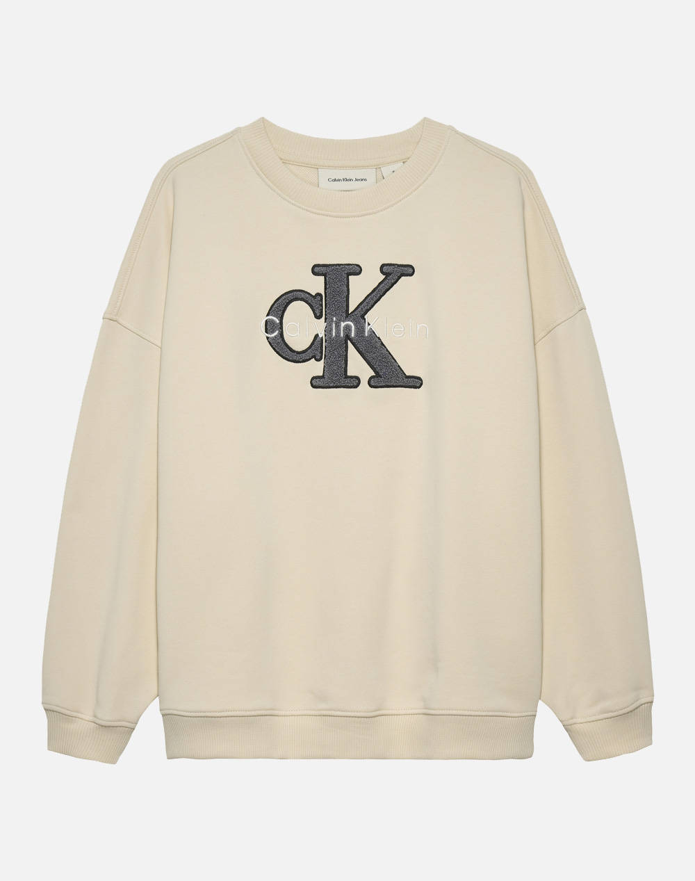 CALVIN KLEIN TOWLING MONO TERRY CN SWEATSHIRT IG0IG03014-8Y-16Y-PGB Biege