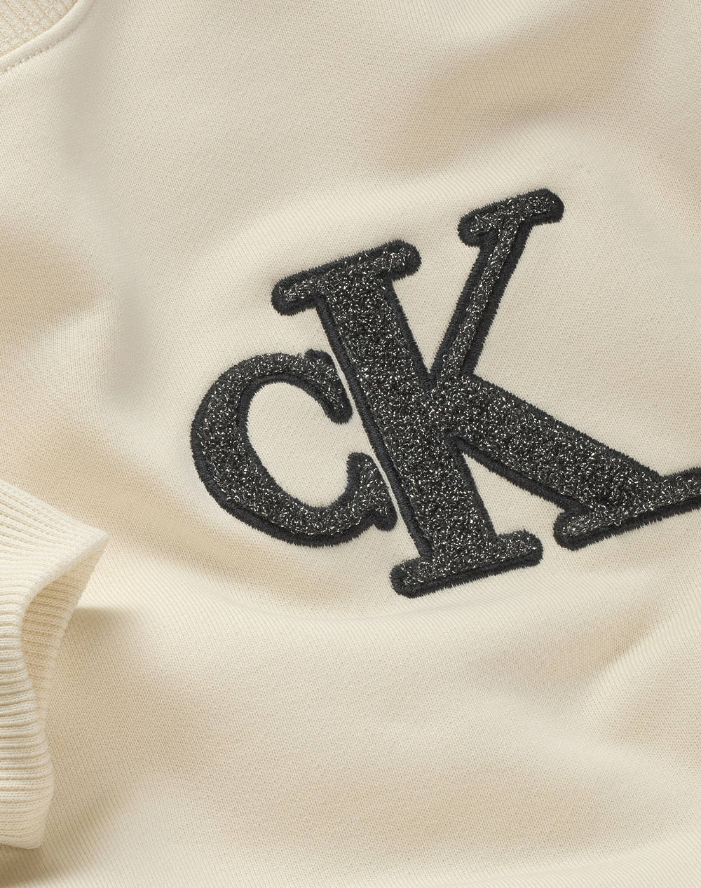 CALVIN KLEIN TOWLING MONOGRAM TERRY LS DRESS IG0IG03009-8Y-16Y-PGB Cream φωτογραφία