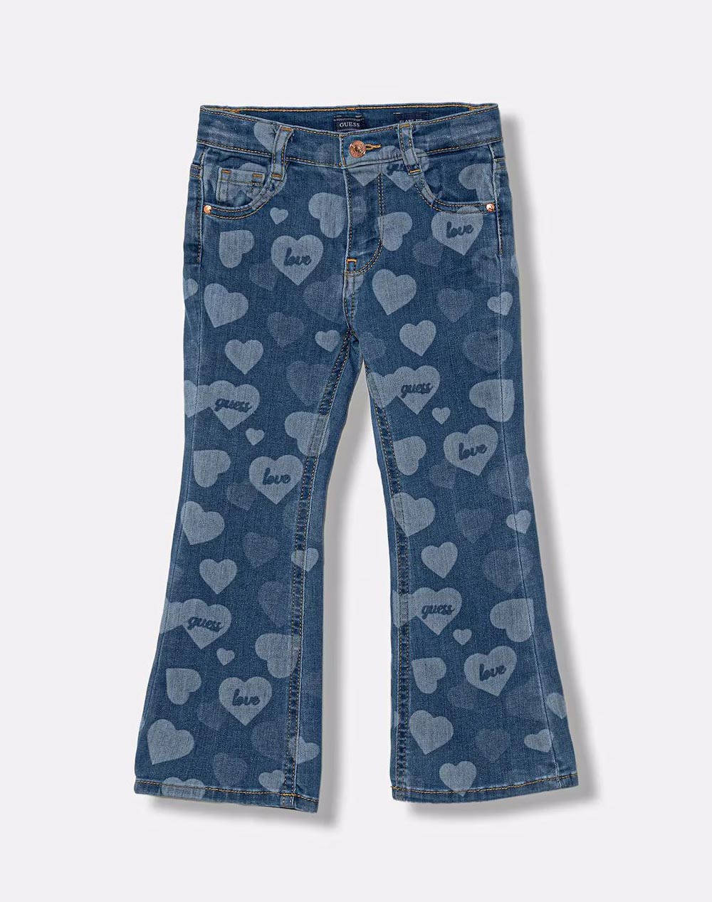 GUESS STR DENIM FLARE PANTS W/LASER ΠΑΝΤΕΛΟΝΙ ΠΑΙΔΙΚΟ GIRL K5YA04D4CA0-PTGO DenimBlue