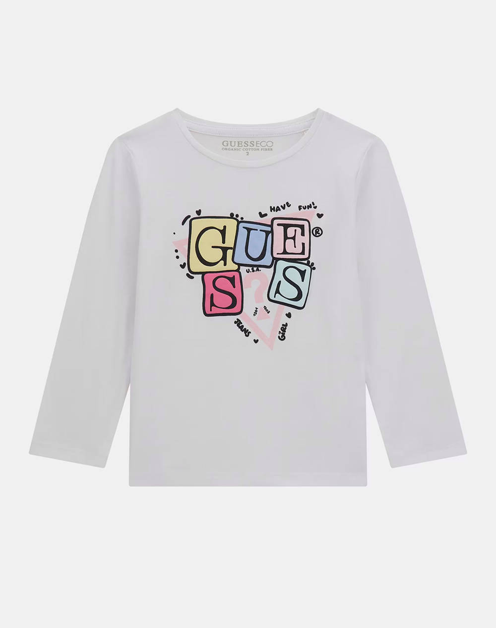 GUESS GUESS LS T-SHIRT ΜΠΛΟΥΖΑ ΠΑΙΔΙΚΟ GIRL K5YI07K6YW4-G011 White
