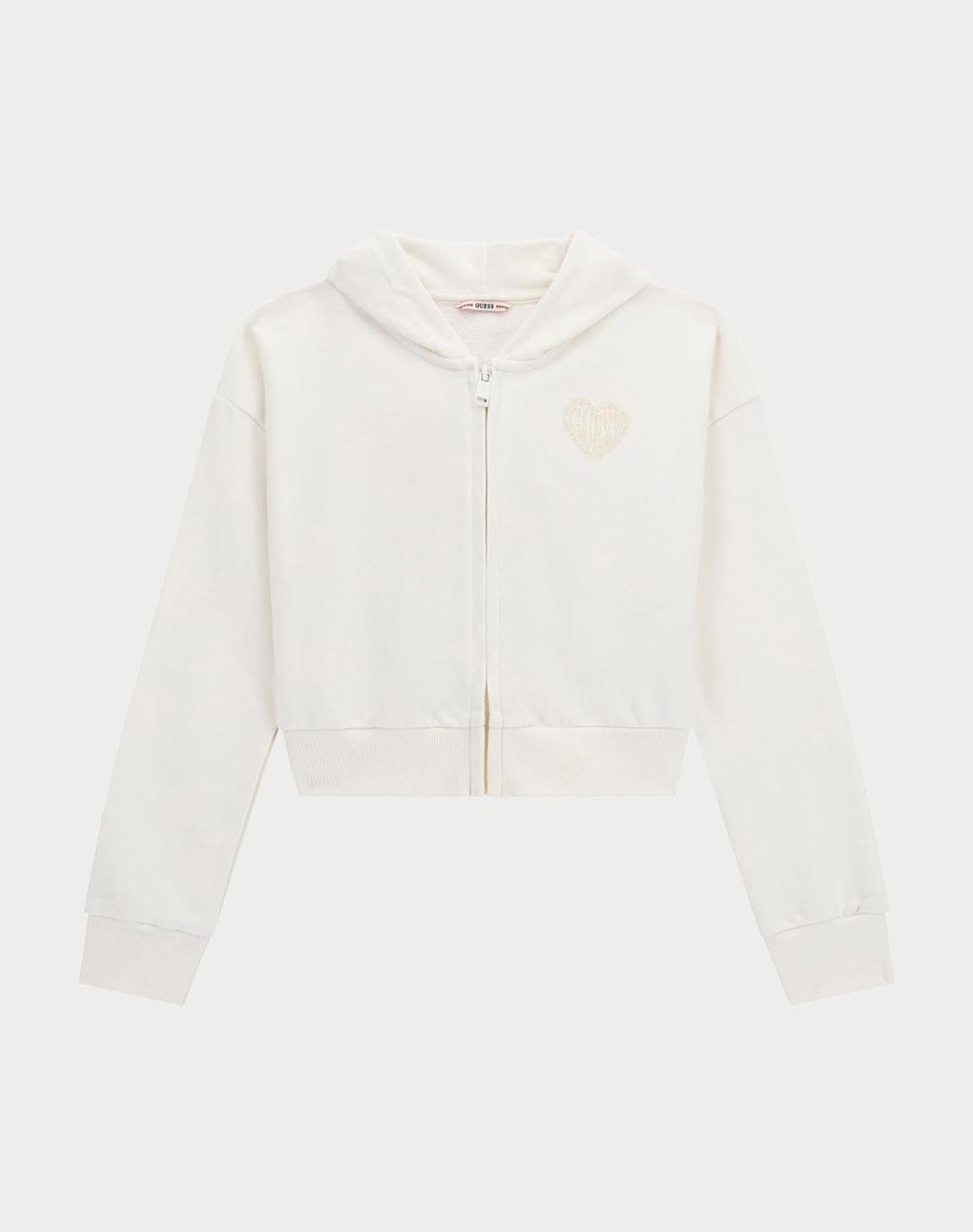 GUESS GUESS HOODED LS ACTIVE TOP W/ZIP ΦΟΥΤΕΡ ΠΑΙΔΙΚΟ GIRL J5YQ07KAD74-G012 Cream