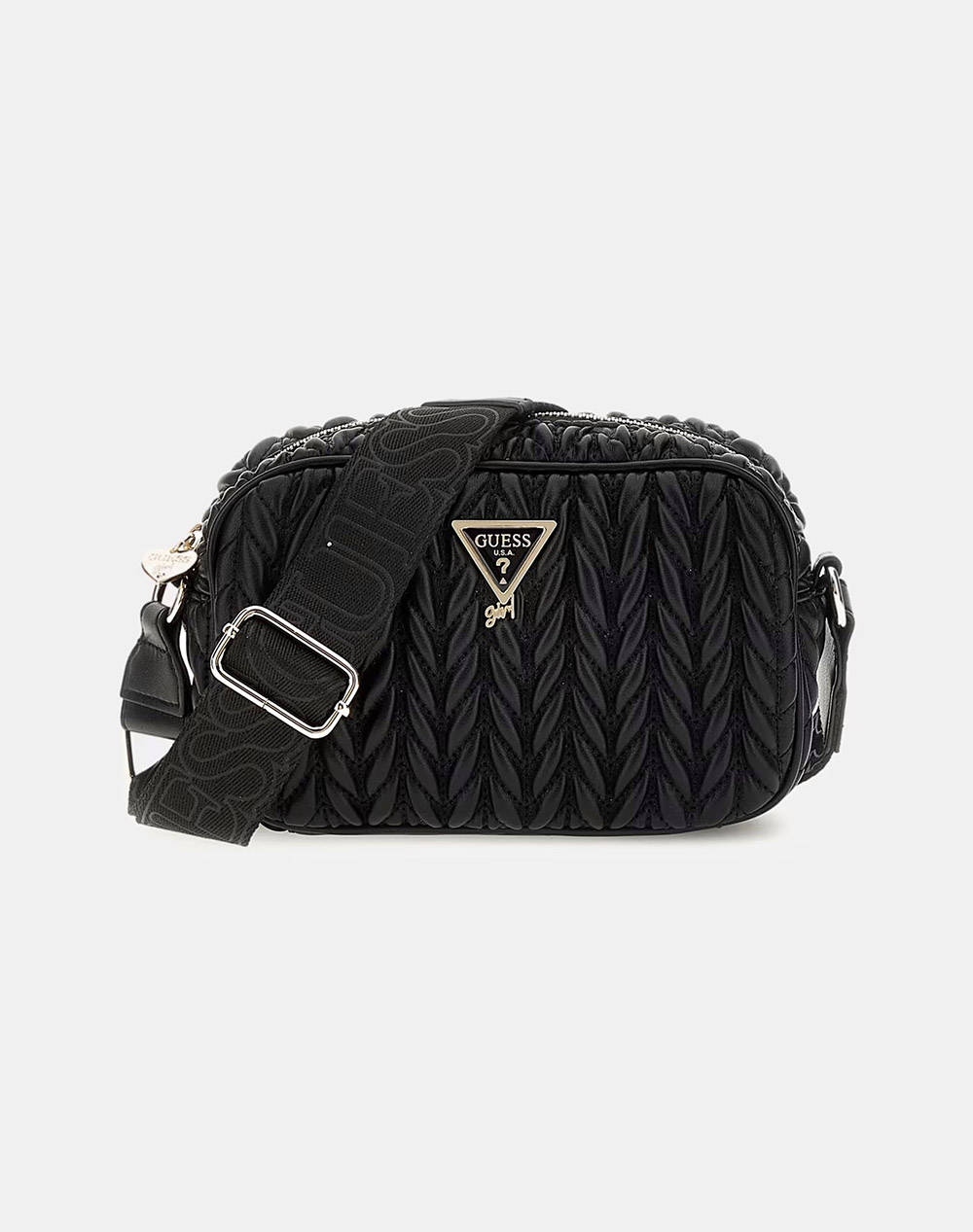 GUESS GUESS QUILTED CAMERA BAG MYANMAR ΠΑΙΔΙΚΟ GIRL (Διαστάσεις: 6 x 11 x 17εκ.) J5YZ08WHEG0-JBLK Black