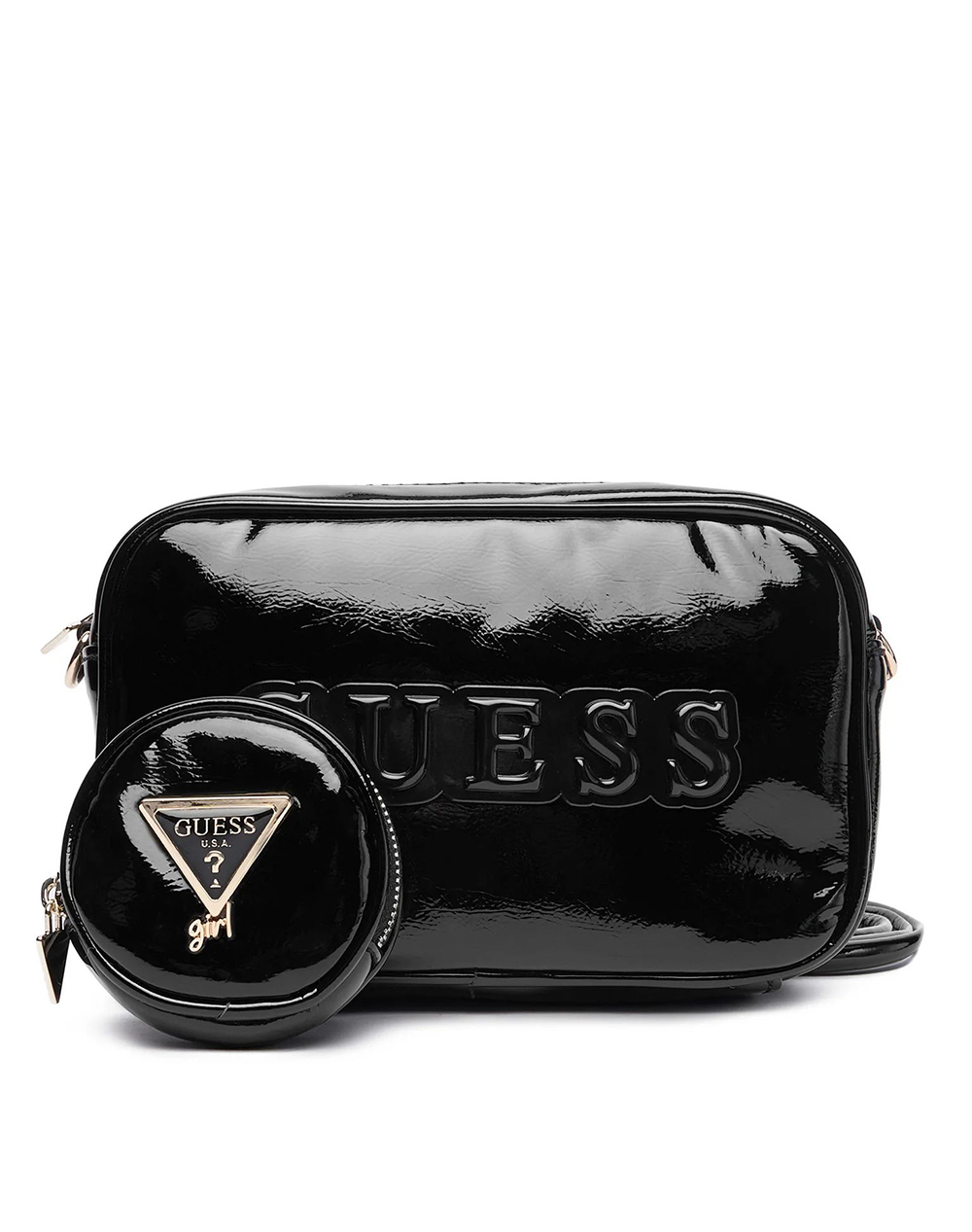 GUESS GUESS CAMERA BAG W/COIN WALLET ΤΣΑΝΤΑ ΠΑΙΔΙΚΟ GIRL J5BZ33W3070-JBLK Black