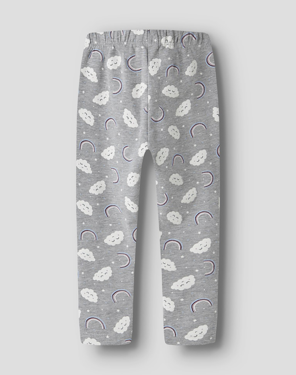 NAME IT NMFDAVINA AOP SWE LEGGING BRU 13234445-Grey Melange RainbowClouds Gray φωτογραφία