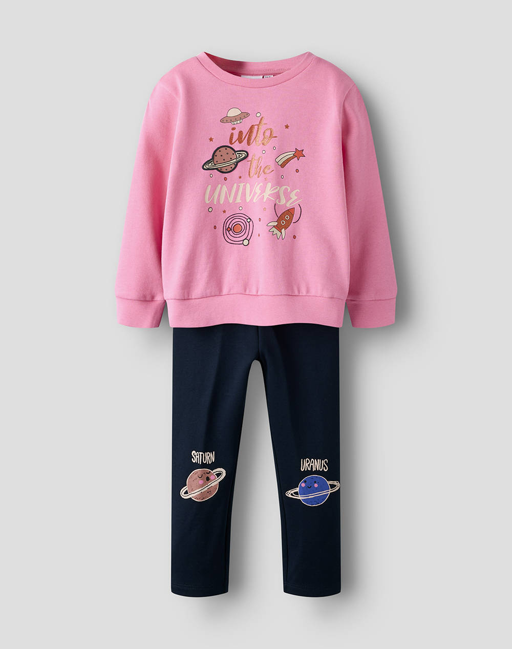 NAME IT NAME IT NMFOLIANA SWEAT SET BRU 13243527-Pink CosmosWdarksapphireleggging Pink