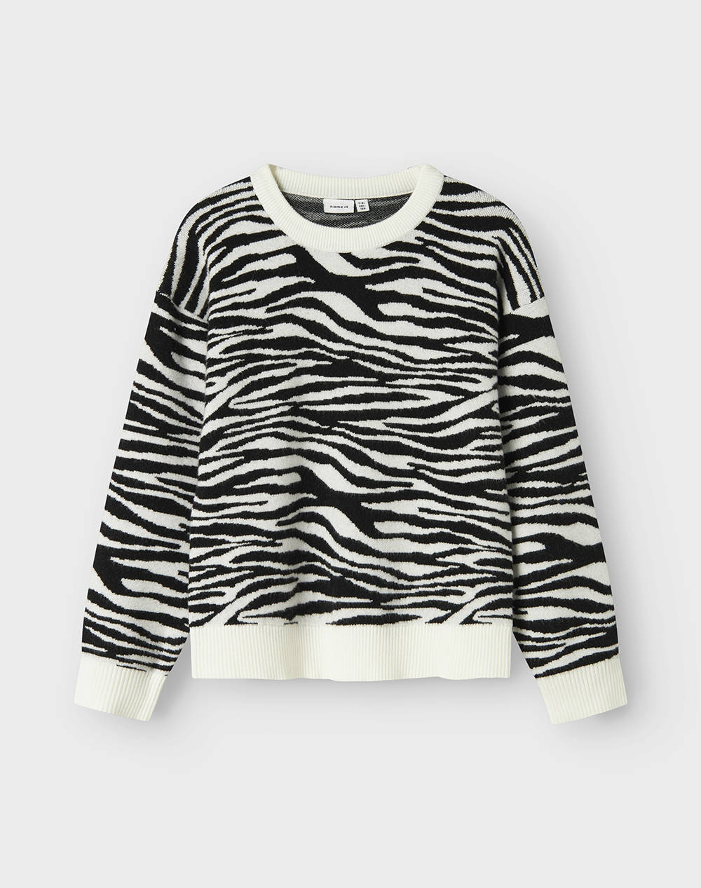 NAME IT NAME IT NKFORKIDE LS KNIT BOX 13247669-BlackZEBRA Mixed