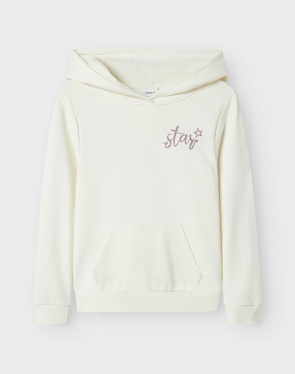 NAME IT NAME IT NKFNICA LS SWEAT WH BRU PS 13246279-Cloud Dancer OffWhite