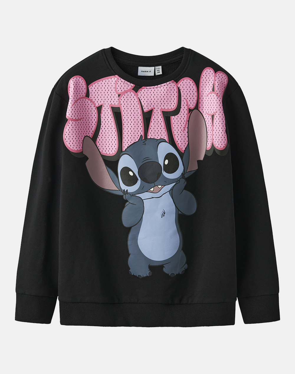NAME IT NKFODIMI STITCH RLX SWEAT BRU WDI 13249722-BLACK Black