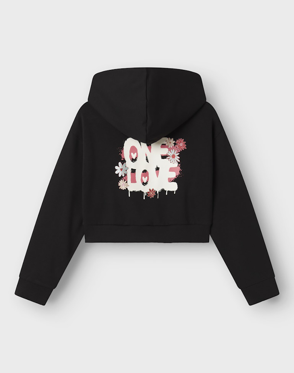 NAME IT NKFKORY LS CROP BOXY SWE WH BRU PS NOOS 13245156-BLACK Black φωτογραφία