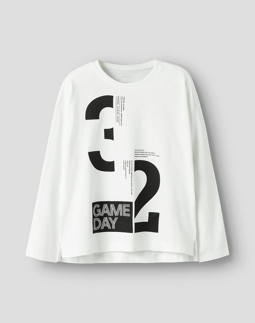 NAME IT NKMVOB LS RLX TOP 13246365-Bright White32GameDay White