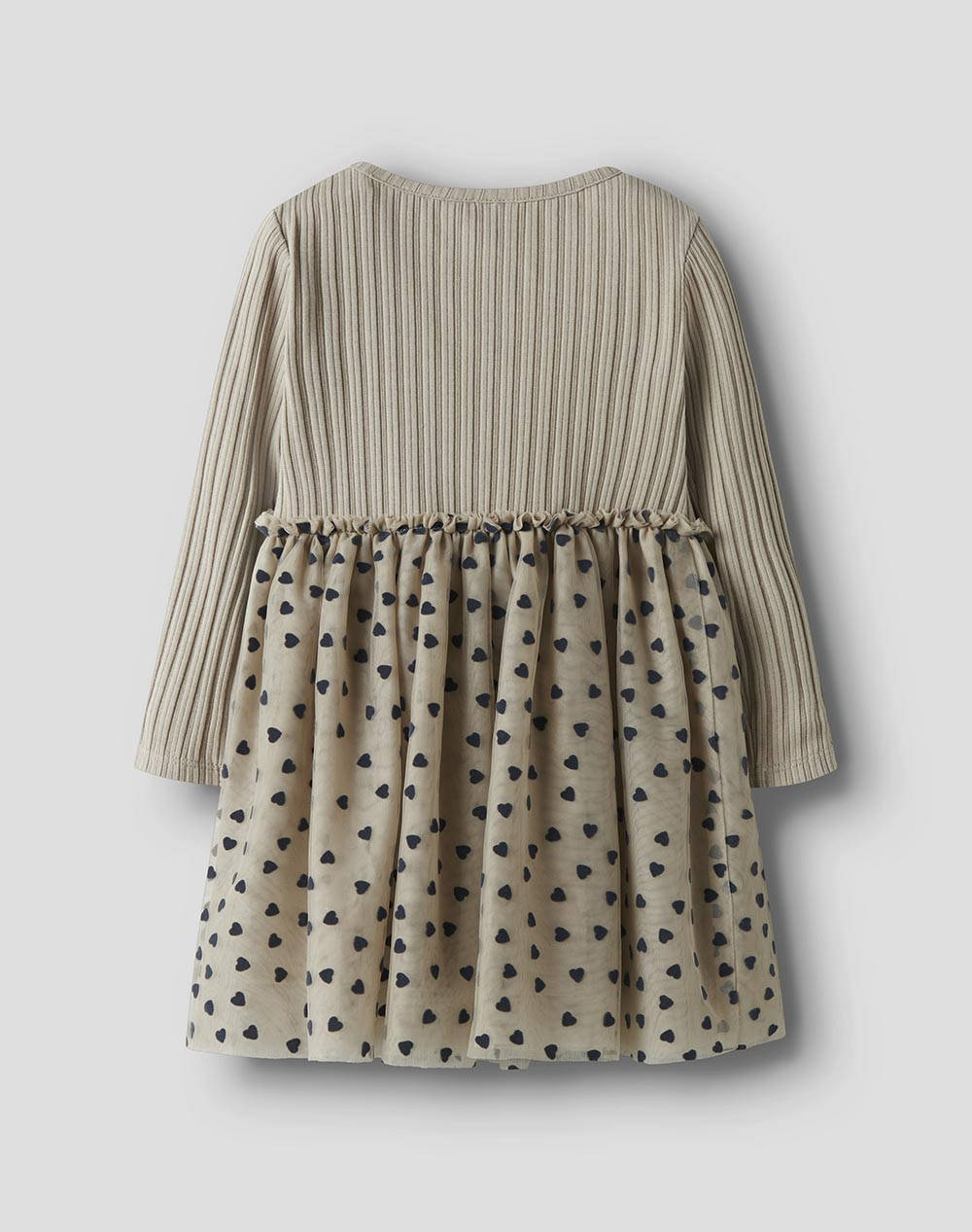 NAME IT NMFNEA LS TULLE DRESS 13246609-Island Fossil Biege φωτογραφία