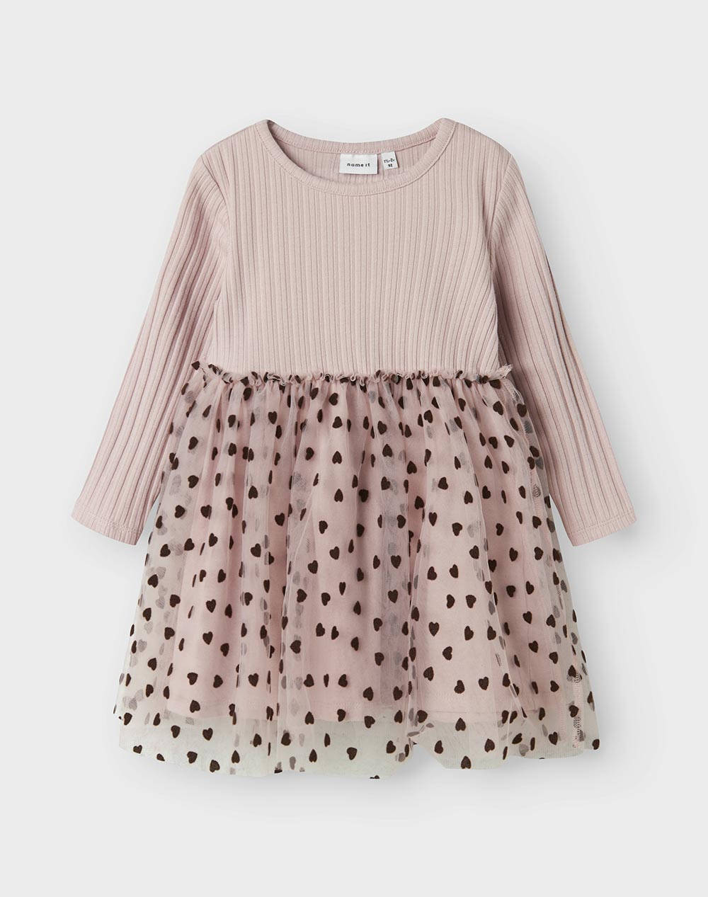 NAME IT NMFNEA LS TULLE DRESS 13246609-Burnished Lilac deepPink