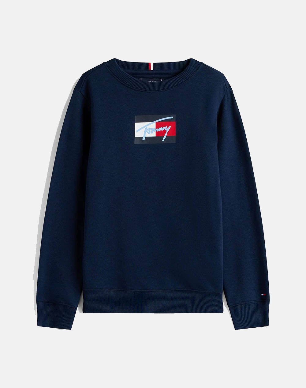 TOMMY HILFIGER TOMMY HILFIGER TOMMY SCRIPT FLAG SWEATSHIRT KB0KB09741-2Y-7Y-C1G DarkBlue