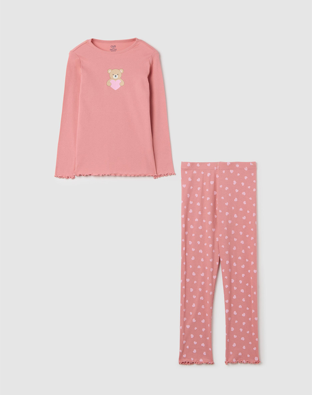 OVS PYJAMA SP 3/10 RIB 2448358-MAUVEGLOW DarkPink