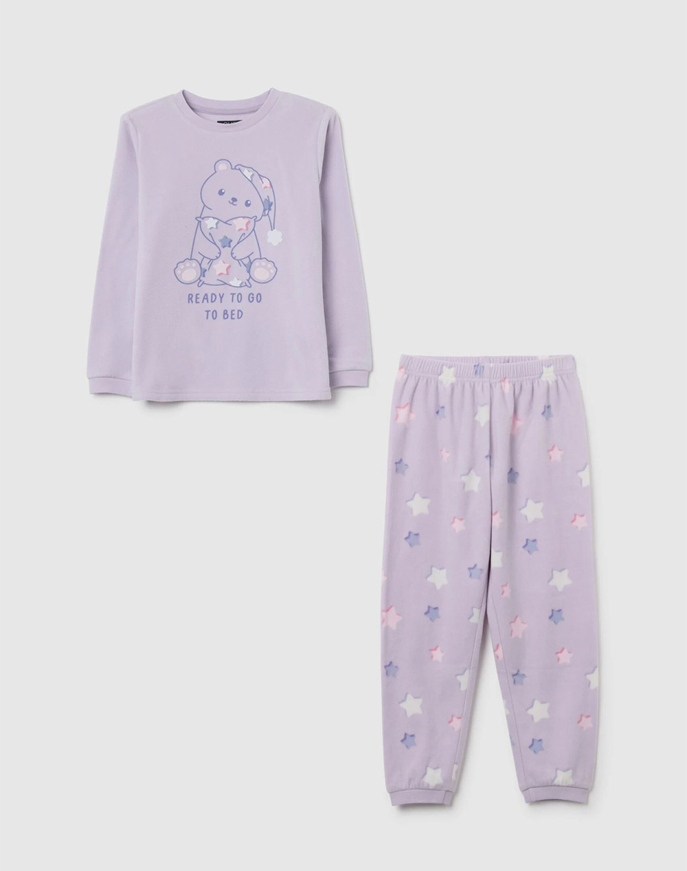 OVS PYJAMA SP PILE 3/10 2484614-PURPLE HEATHER Purple