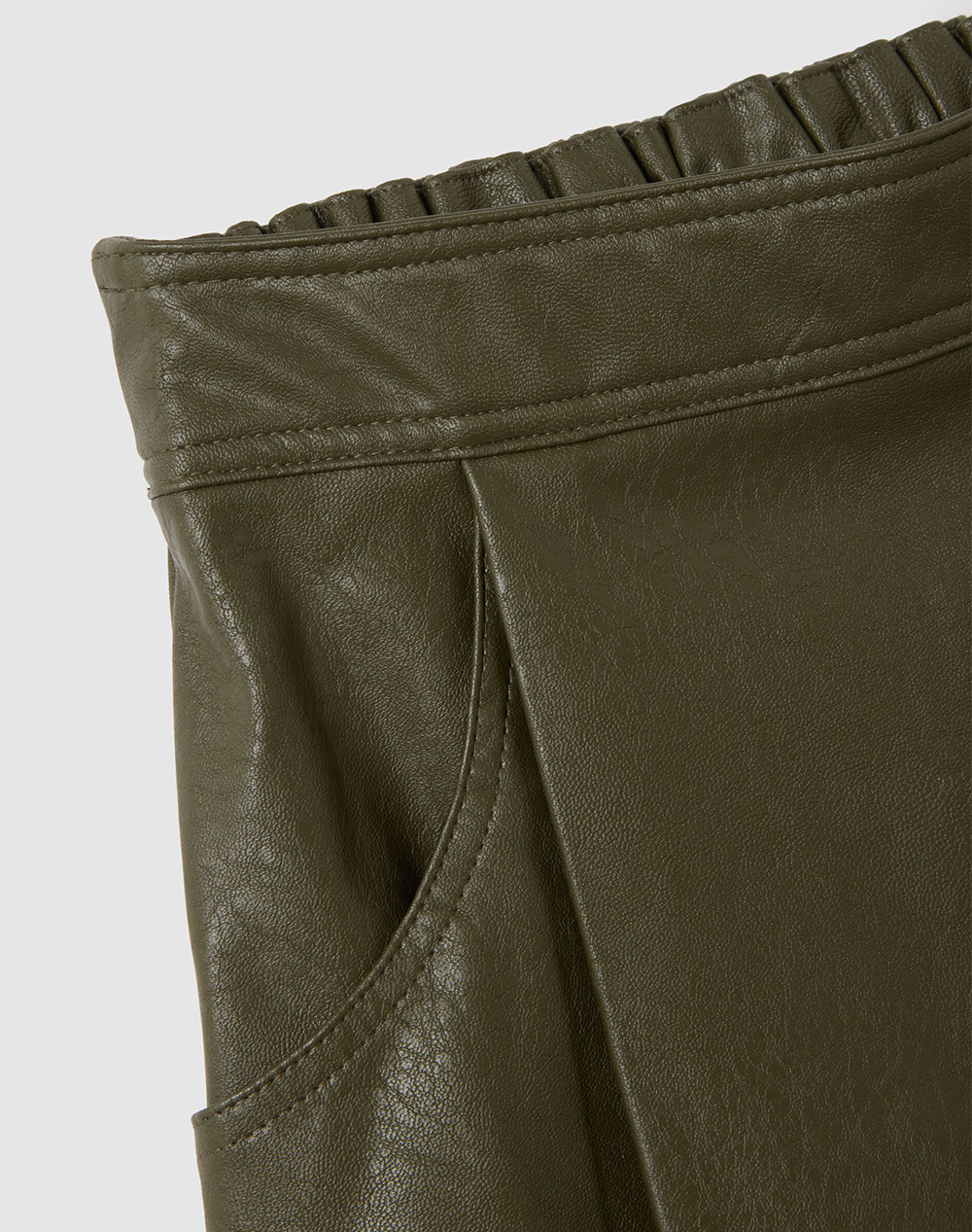 OVS FAKE LEATHER SKIRT 2468153-KALAMATA Olive φωτογραφία