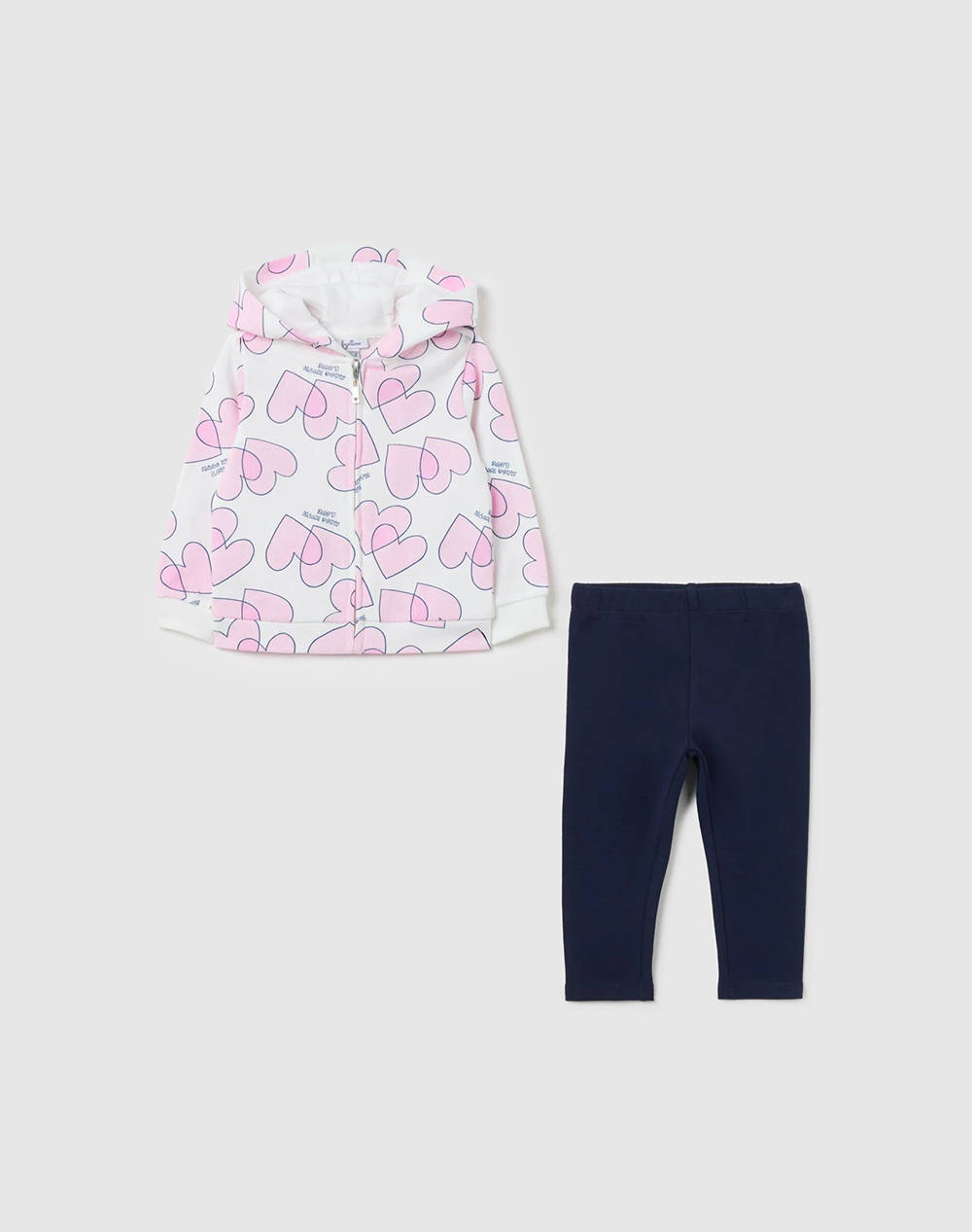 OVS OVS JOGGING SET W/HOOD AOP 2444712-WHITE ALYSSUM Multi