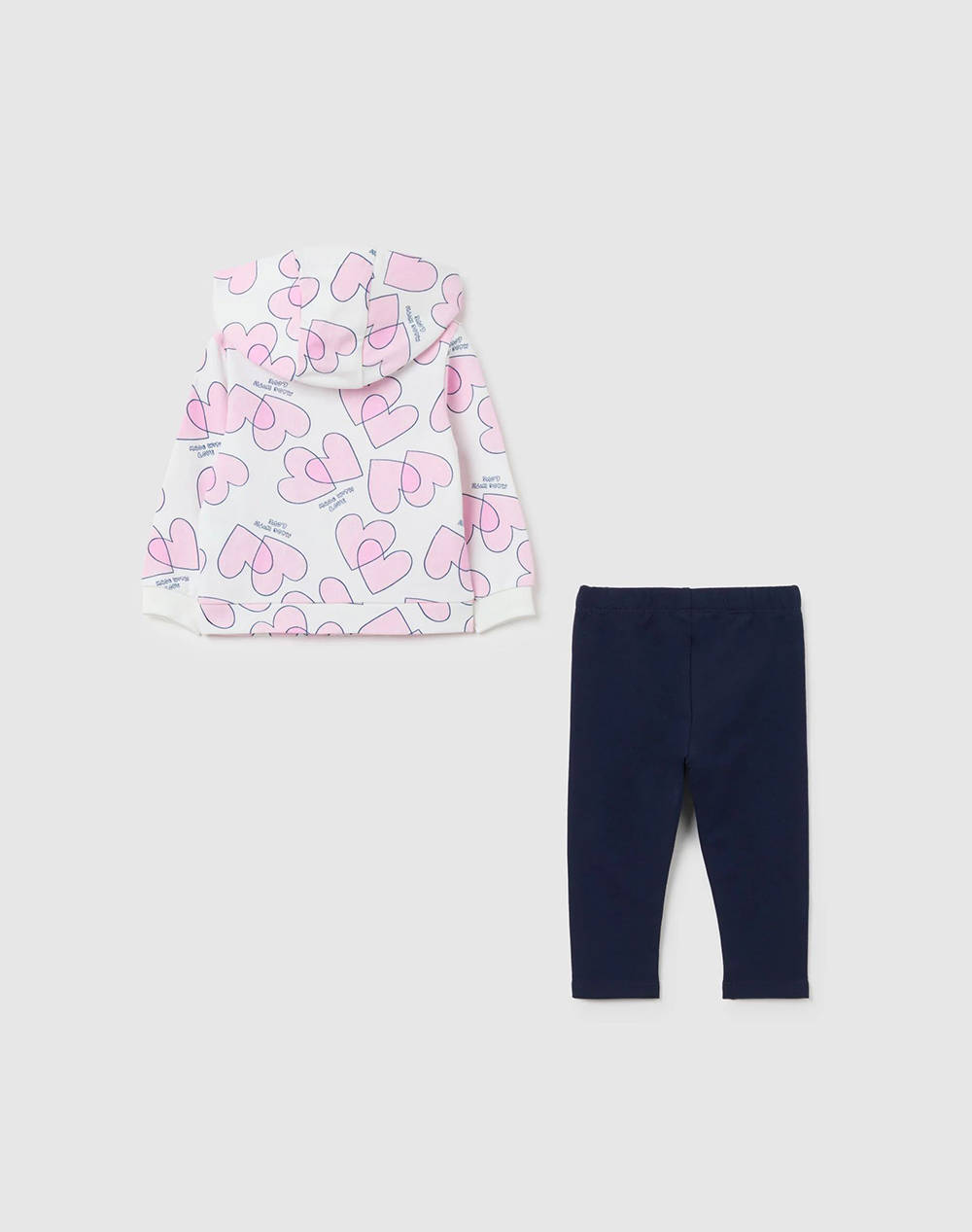 OVS JOGGING SET W/HOOD AOP 2444712-WHITE ALYSSUM Multi φωτογραφία