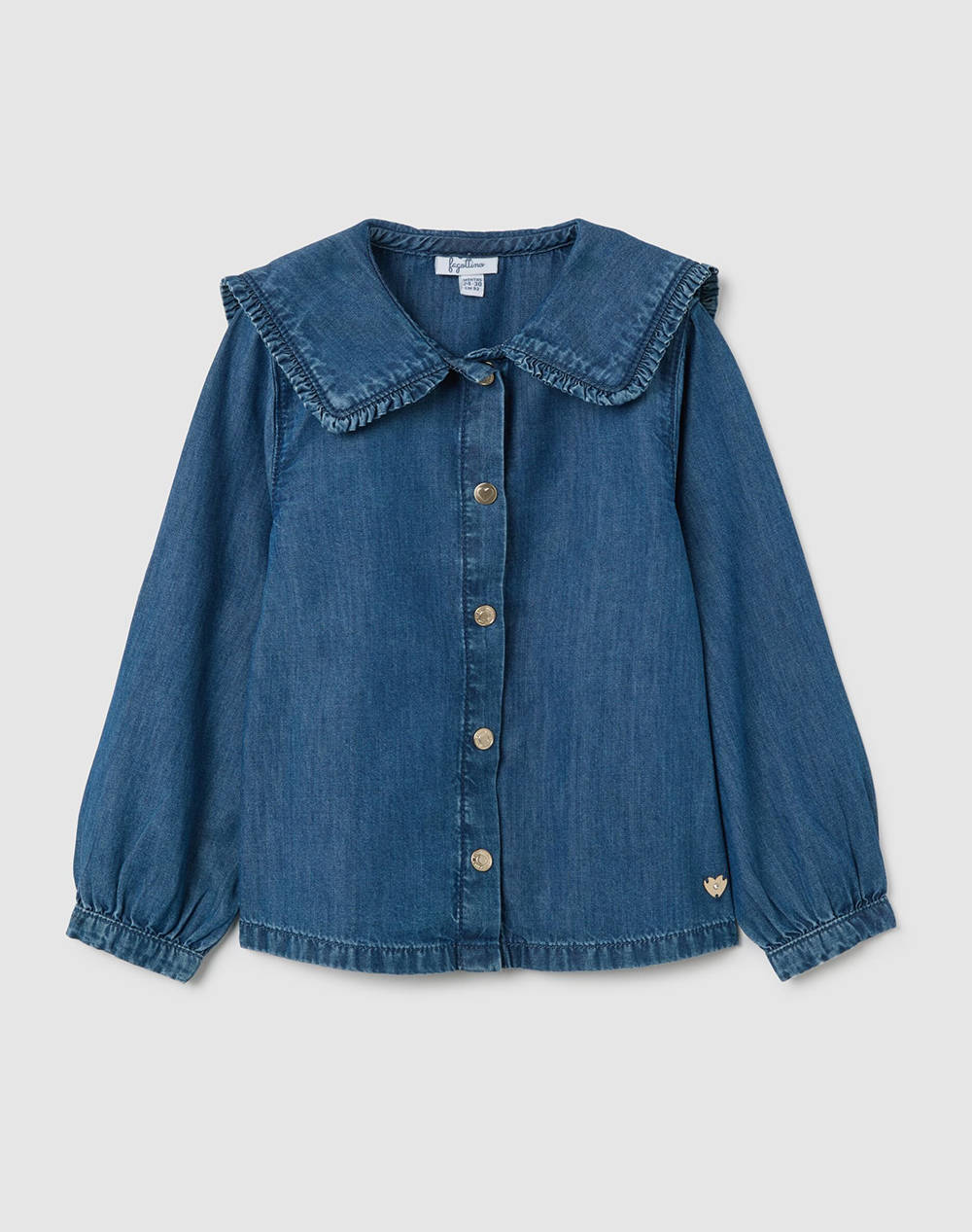 OVS OVS DENIM SHIRT W/COLLAR 2395545-LIGHT BLUE DenimBlue