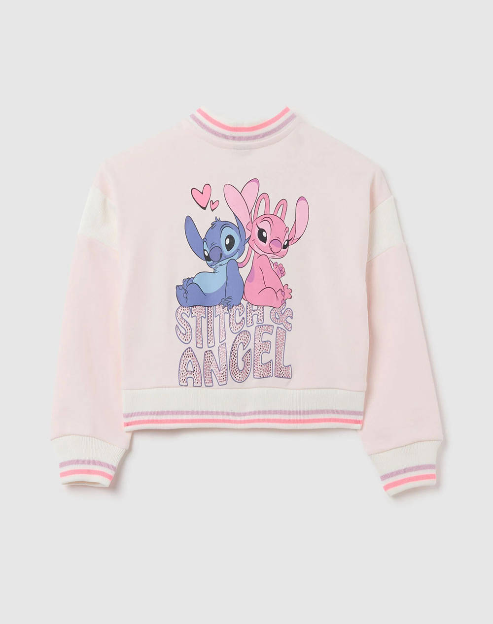 OVS ROUND SWEATSHIRT LILO 2402848-DELICACY Pink φωτογραφία
