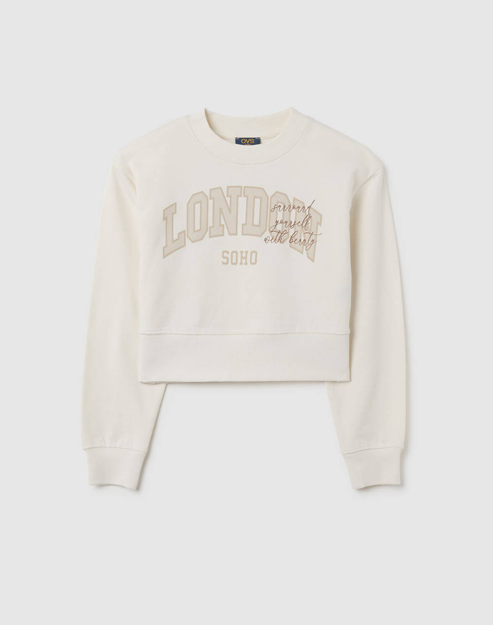 OVS OVS SWT ROUND PRINT 4/5 2444142-EGRET Cream