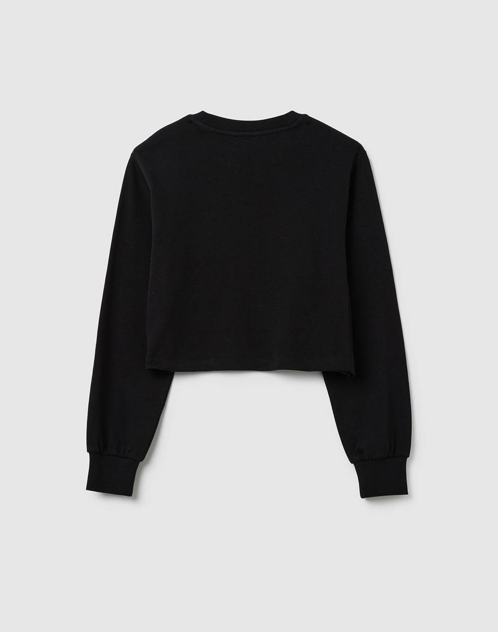 OVS SWEATSHIRT ROUND SOLID 2439892-BLACK BEAUTY Black φωτογραφία