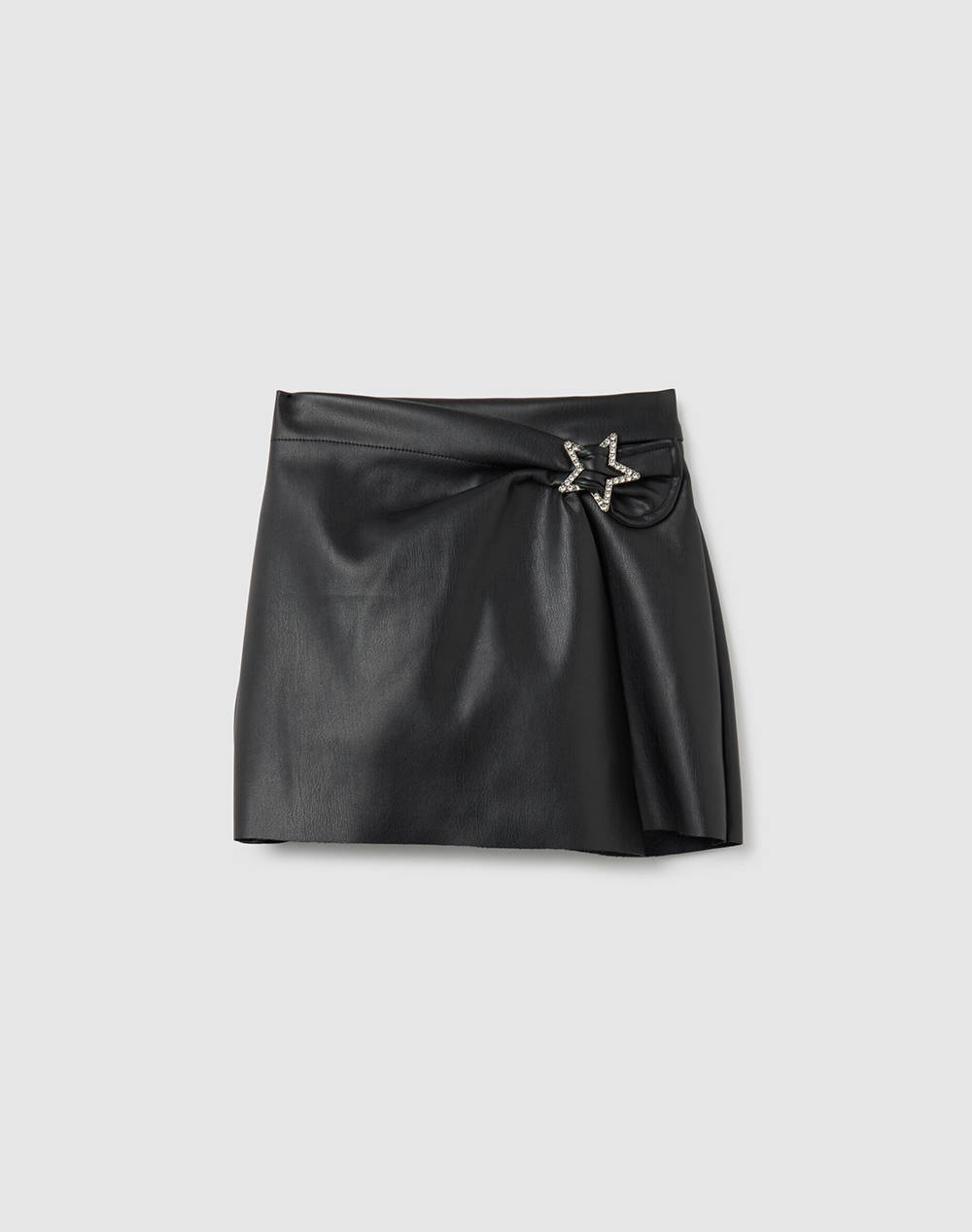 OVS OVS FAKE LEATHER SKORT W/APP 2446755-BLACK BEAUTY Black