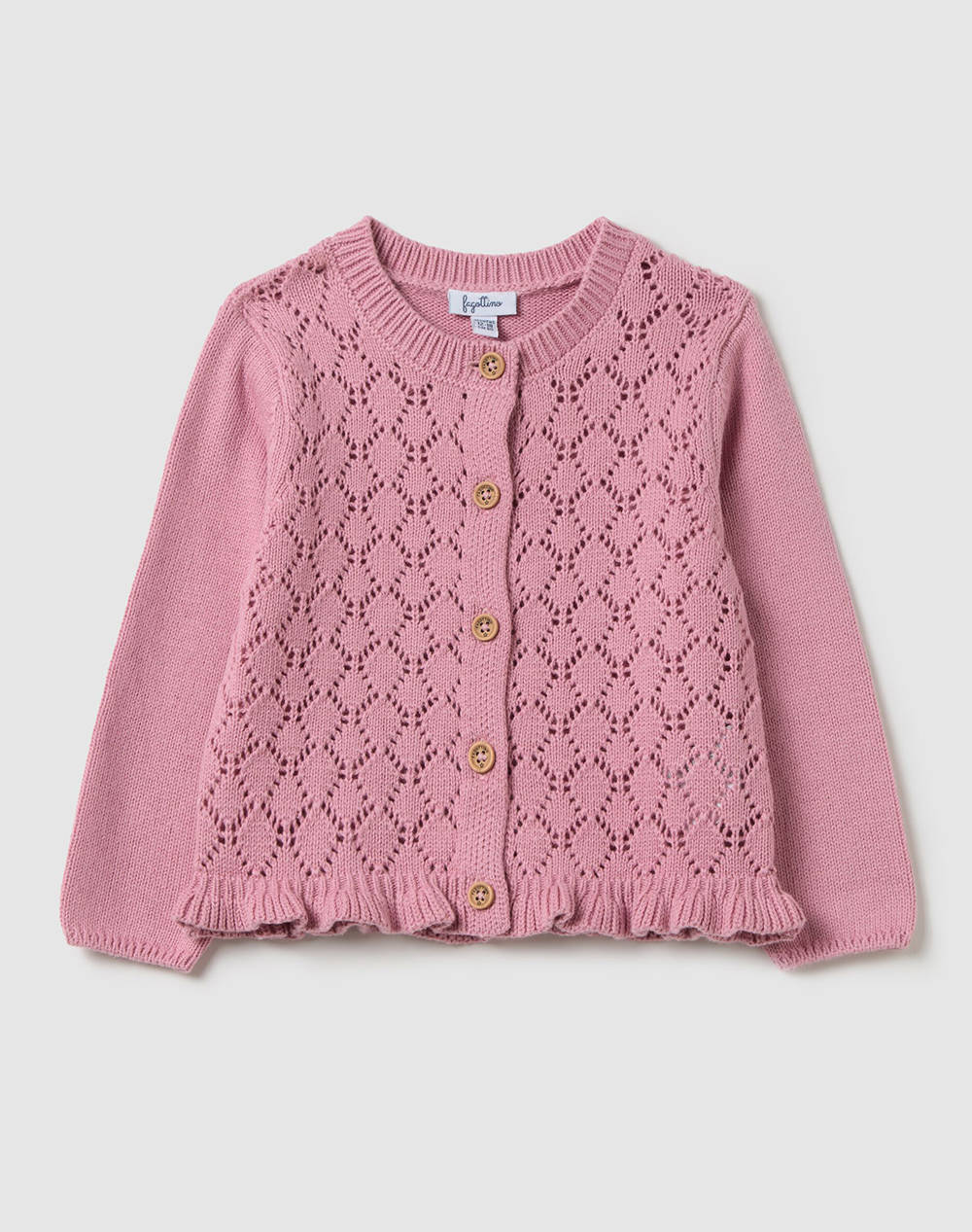 OVS CARDIGAN W/FANCY KNIT 2444737-MAUVE MIST deepPink