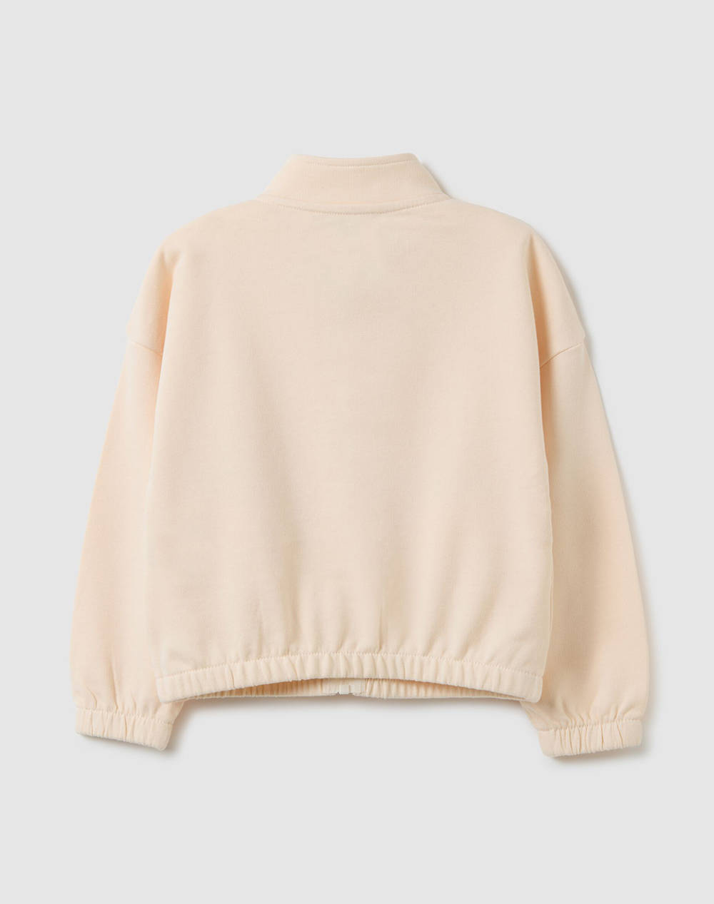 OVS SWT ZIP SOLID 2445293-VANILLA CREAM Cream φωτογραφία