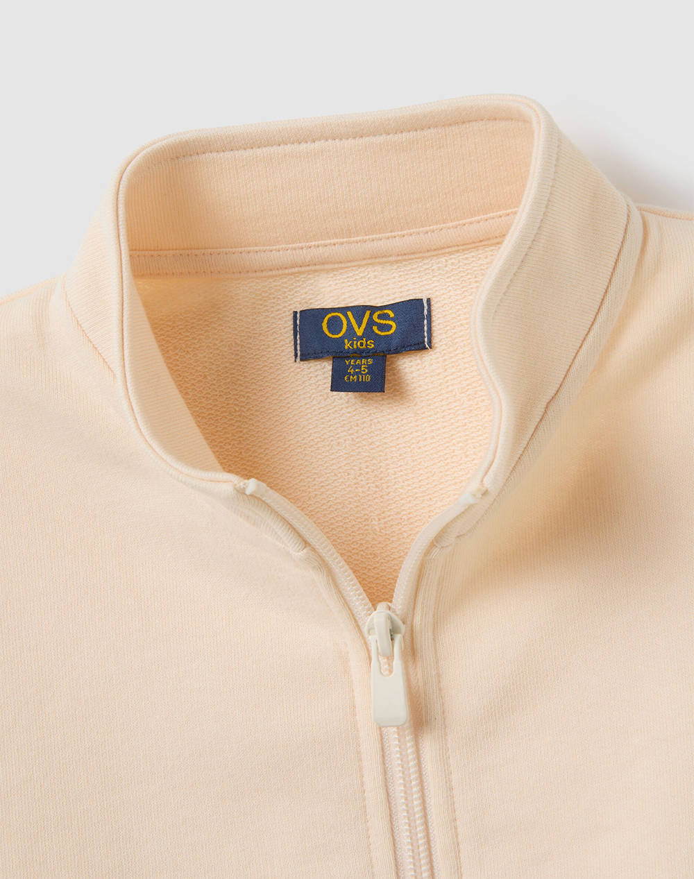 OVS SWT ZIP SOLID 2445293-VANILLA CREAM Cream φωτογραφία