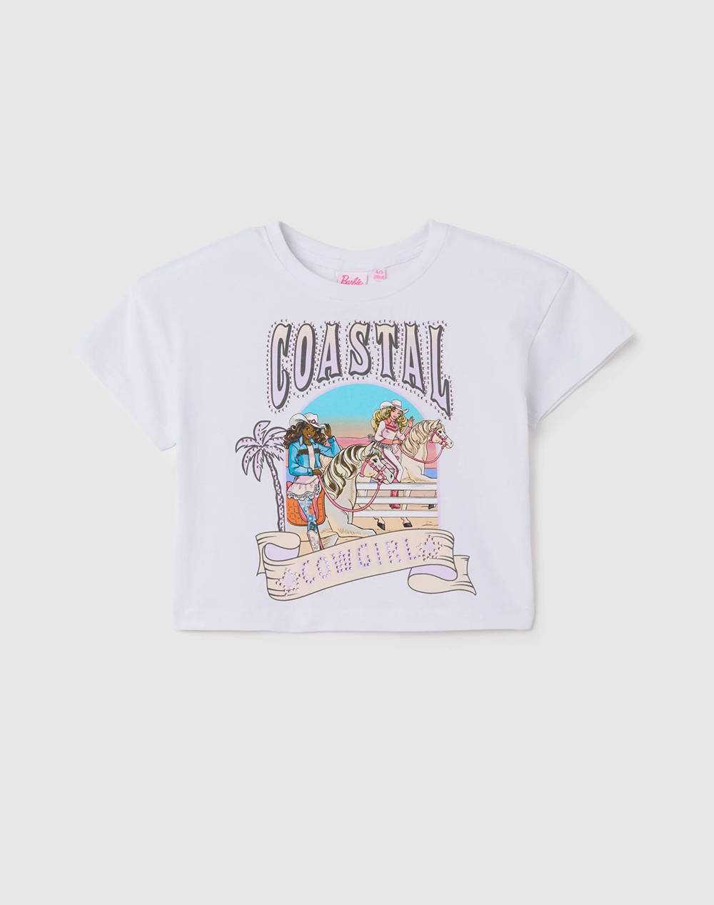OVS T-SHIRT S/S BARBIE 2402811-BRIGHT WHITE White