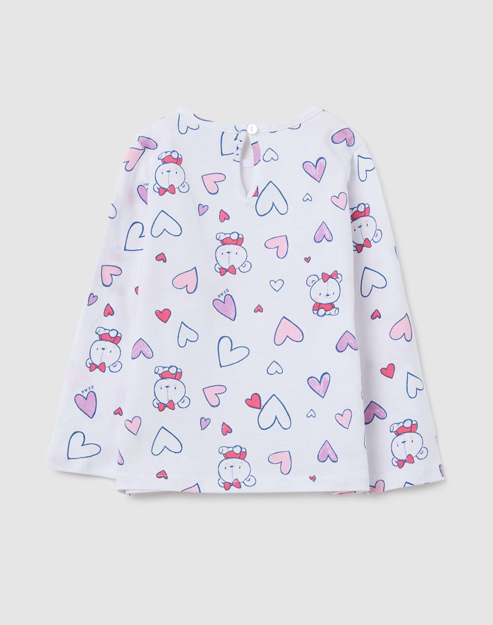 OVS T-SHIRT L/S AOP - BIO 2417909-LUCENT WHITE Multi φωτογραφία