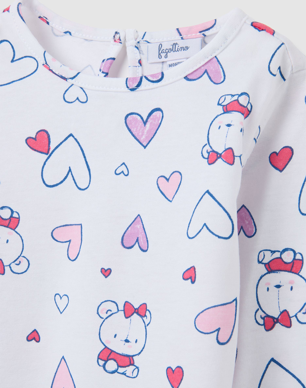 OVS T-SHIRT L/S AOP - BIO 2417909-LUCENT WHITE Multi φωτογραφία