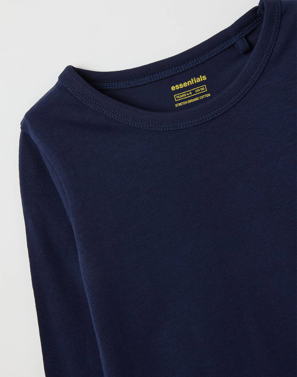 OVS SOLID T-SHIRT 2418180-MARITIME BLUE DarkBlue φωτογραφία