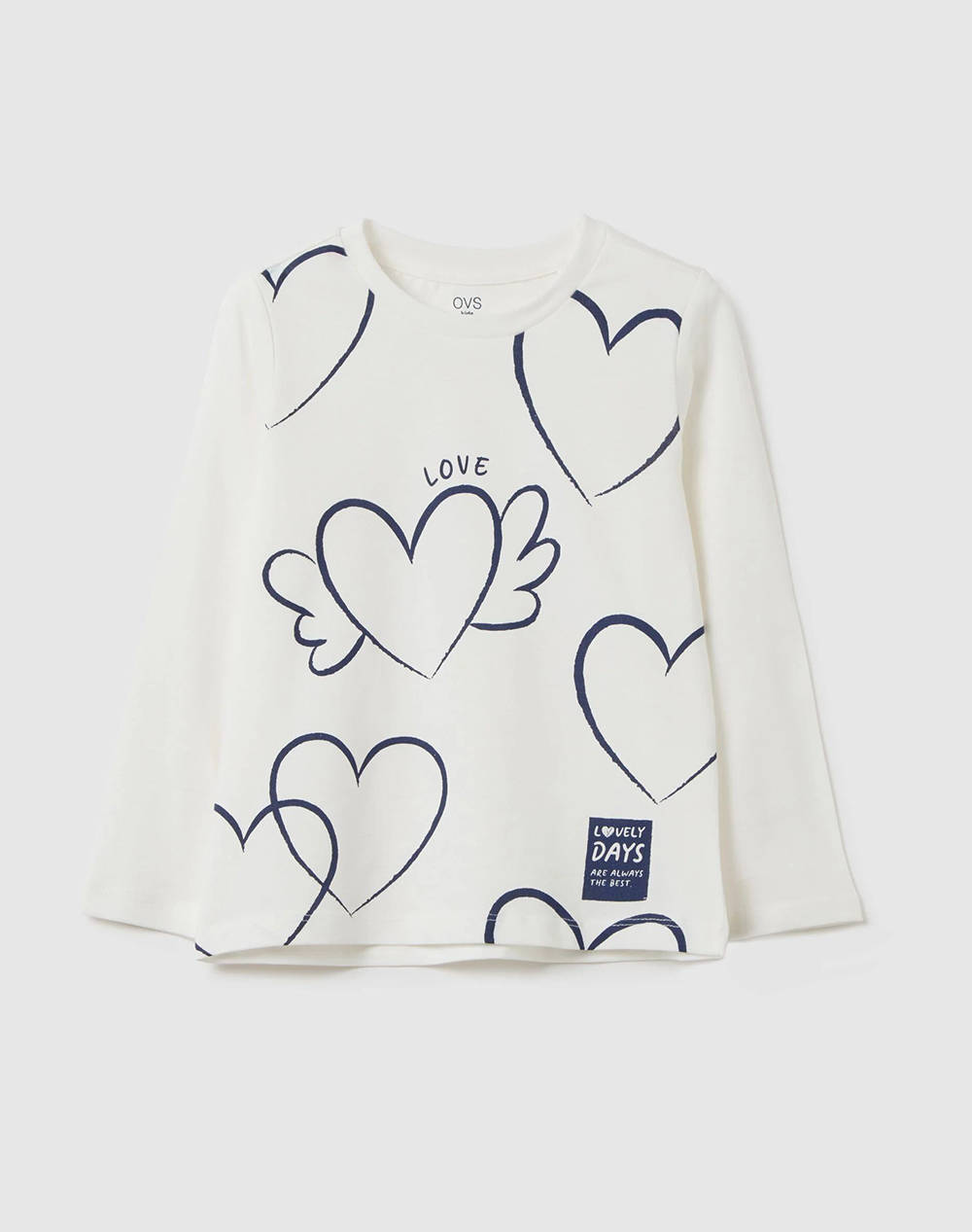 OVS OVS T-SHIRT 1COL PRINT 2418222-BLANC DE BLANC OffWhite