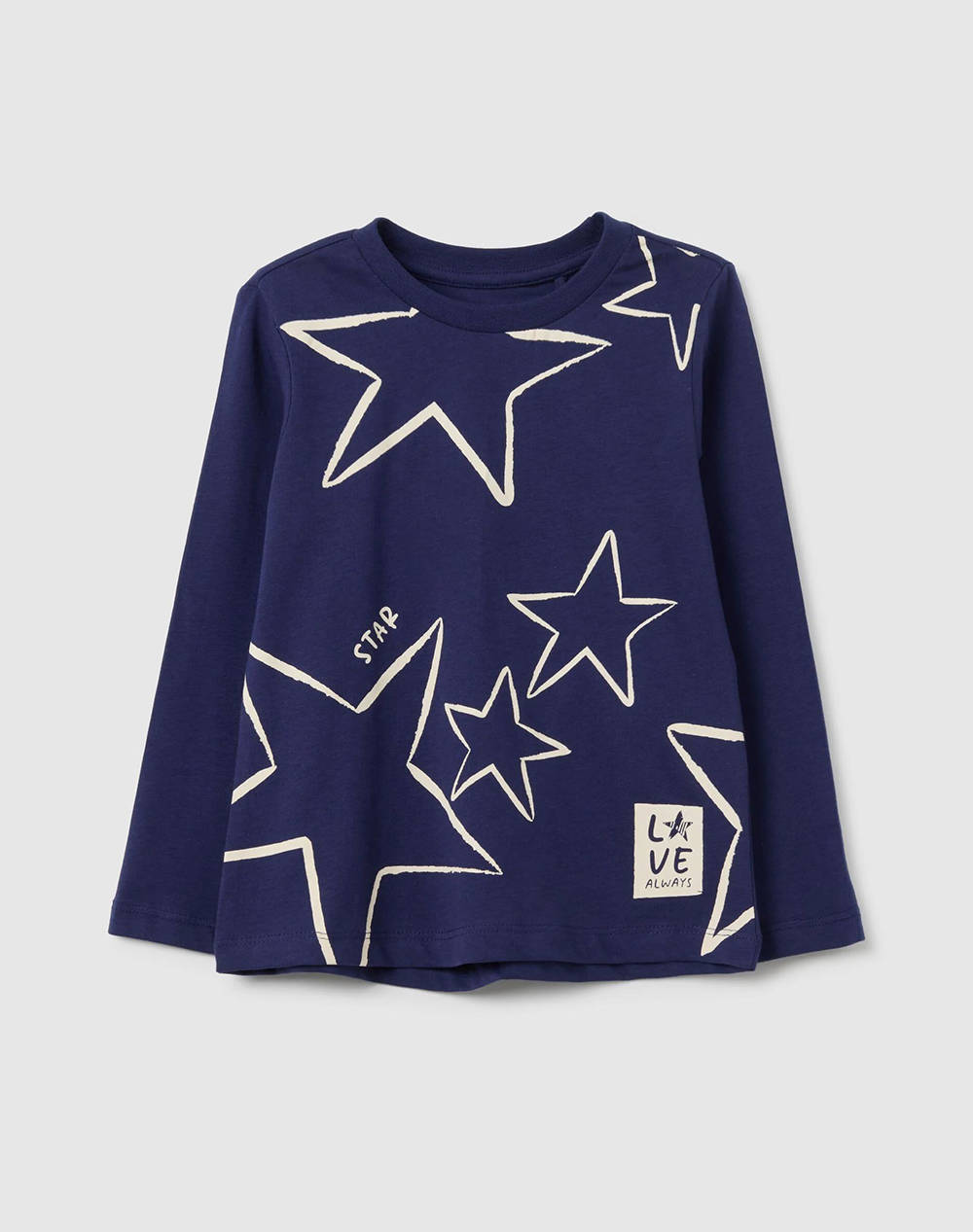 OVS T-SHIRT 1COL PRINT 2418352-PATRIOT BLUE DarkBlue