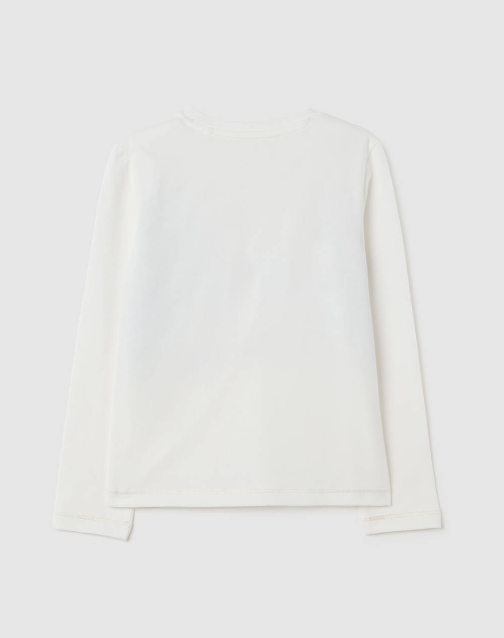 OVS T-SHIRT L/S W/PRINT 2446613-BLANC DE BLANC OffWhite φωτογραφία