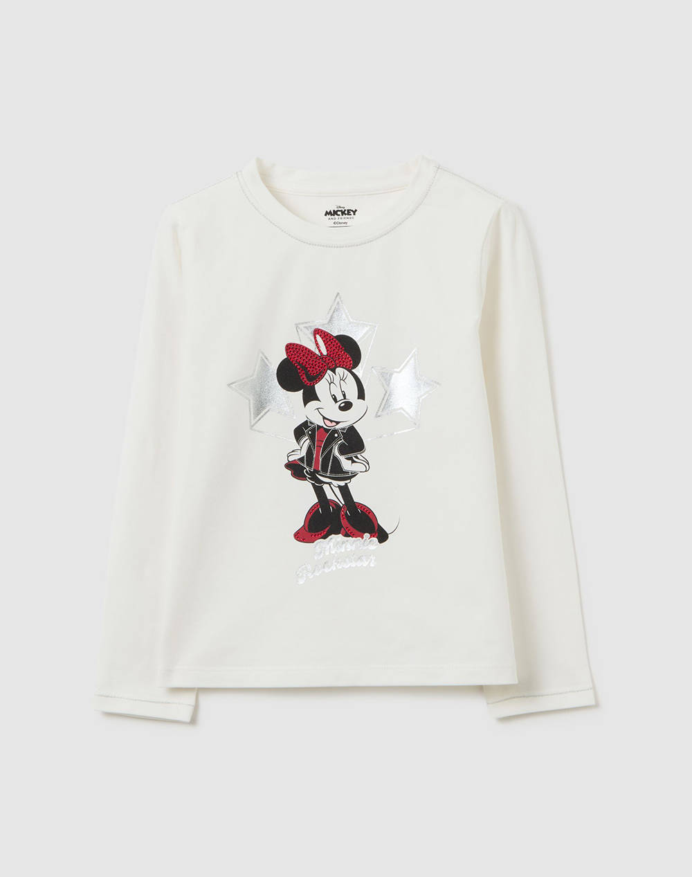 OVS OVS T-SHIRT L/S W/PRINT 2448416-BLANC DE BLANC OffWhite