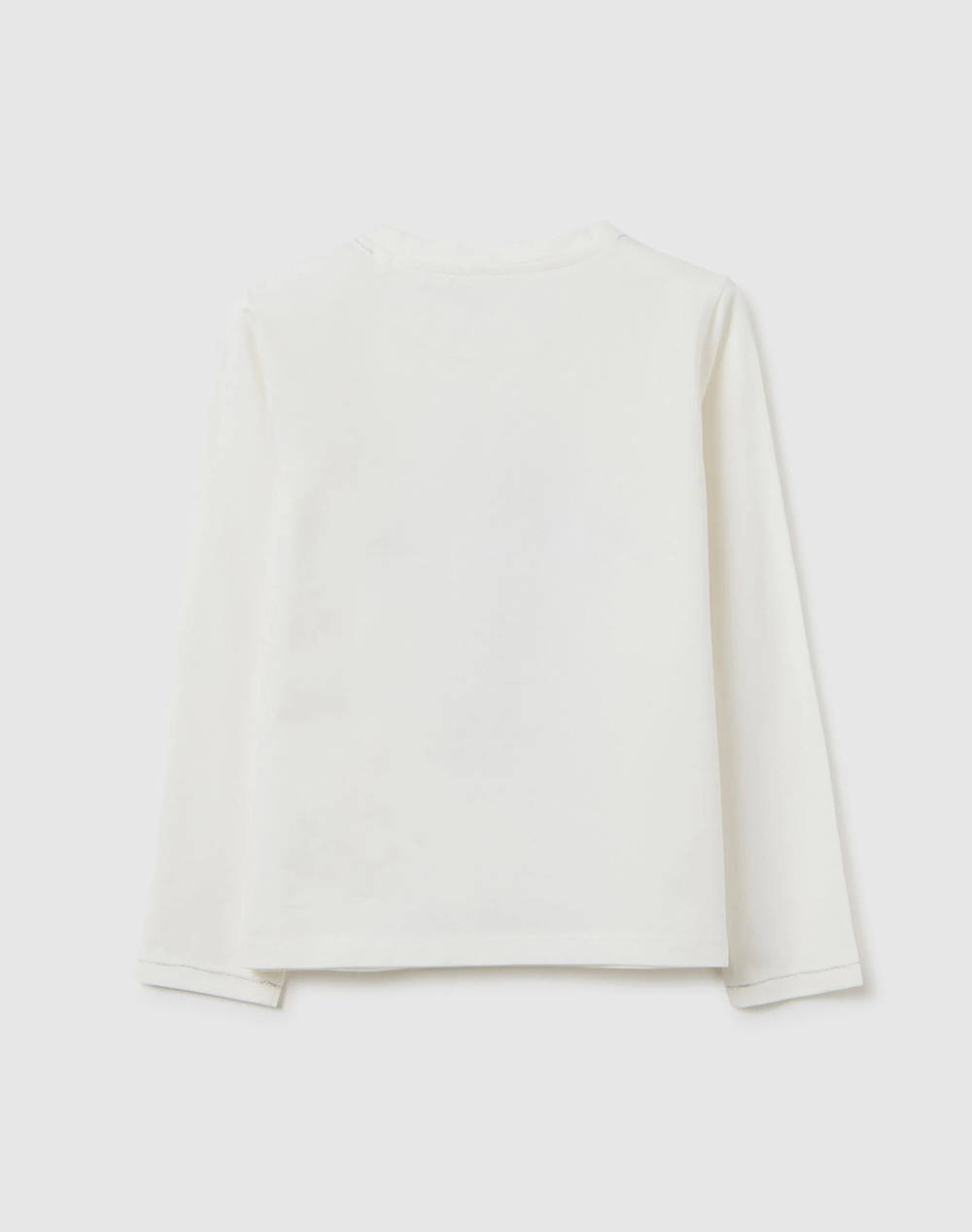 OVS T-SHIRT L/S W/PRINT 2448416-BLANC DE BLANC OffWhite φωτογραφία