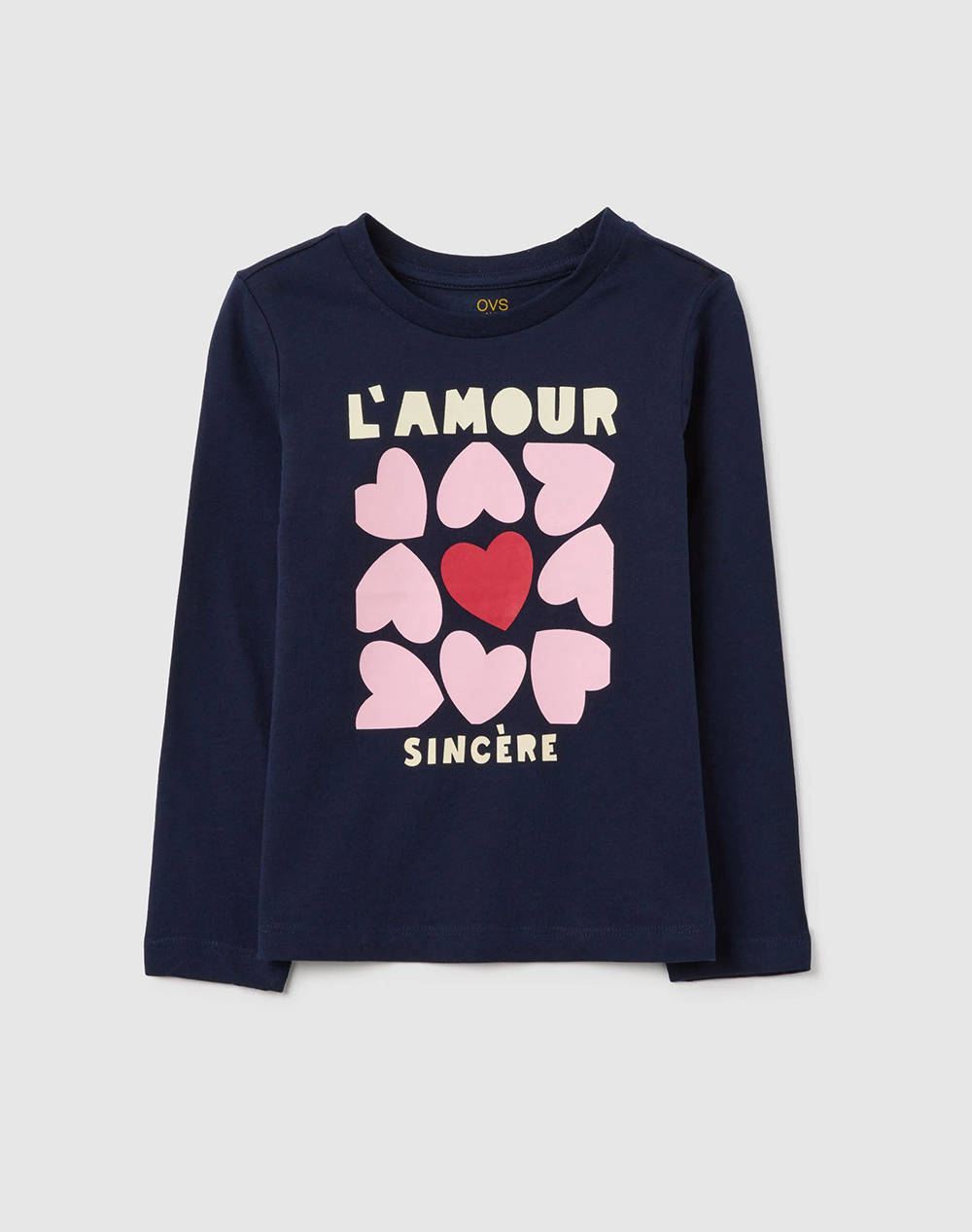 OVS TSH LS 4-5COL 2445209-MARITIME BLUE DarkBlue